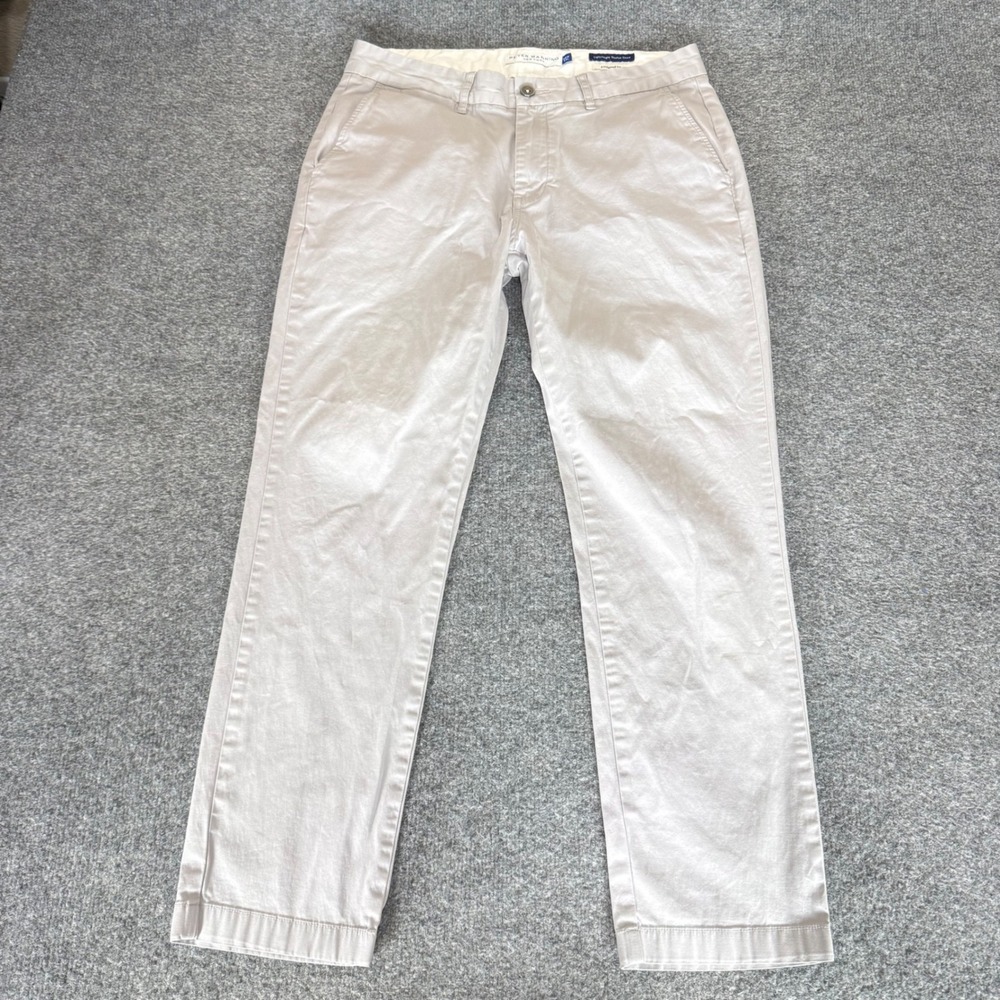 Peter Manning New York Lightweight Stretch Chino Pants Gray 32x28 Standard Fit